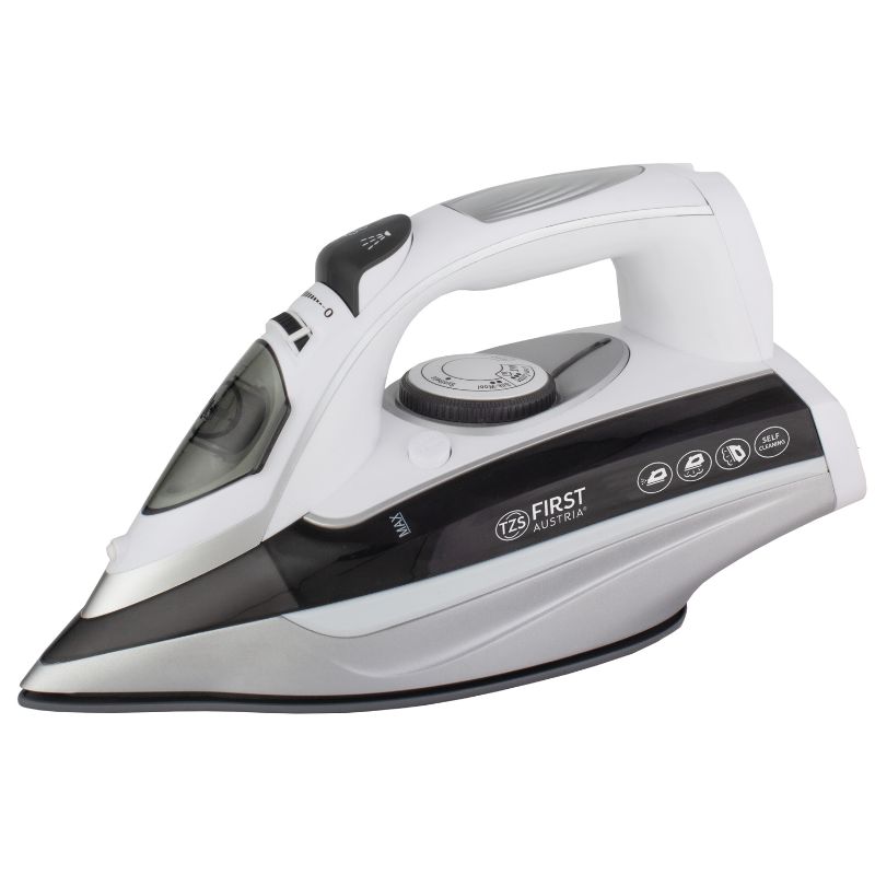  First Austria FA-5627-4-GR Άσπρο/Μαύρο Ατμοσίδερο με κεραμική πλάκα 450 ml, 3100 W - 199205-0032