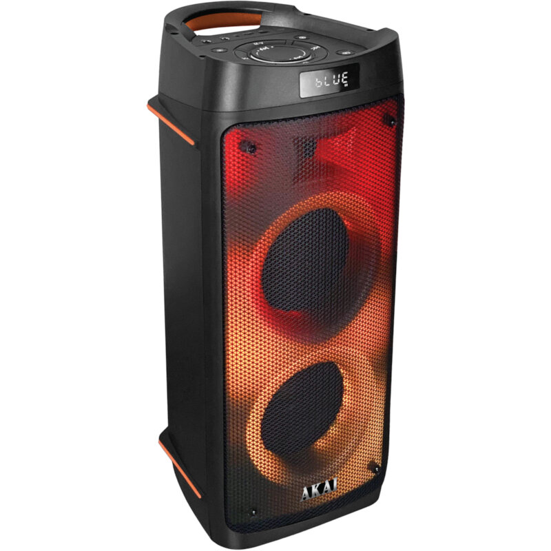  Akai Party Box 810 Φορητό Bluetooth party speaker με LED, TWS για σύνδεση με δεύτερο και υποδοχή για μικρόφωνο και όργανο - 50W RMS - 110582-0105