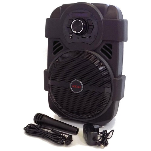  Akai ABTS-808L Φορητό ηχείο Bluetooth με LED, USB, Aux-In και μικρόφωνο - 10W - 110582-0008