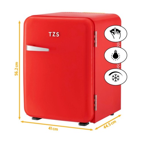 First Austria Μονόπορτο Ψυγείο Mini FA-5172-3-RE Κόκκινο, Αθόρυβο,Ρετρό, 40L
