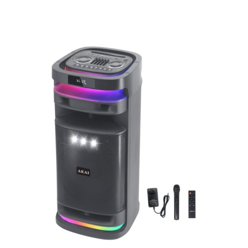 Akai Φορητό Ηχείο Sonic X12 100W με Bluetooth 5.3, FM, TWS & Ασύρματο Μικρόφωνο
