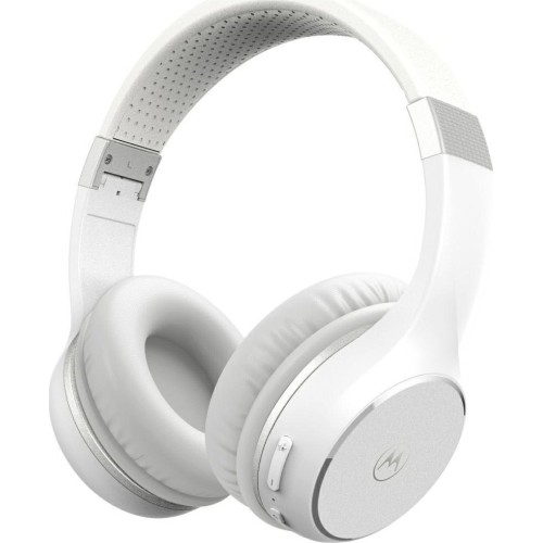 Motorola Motorola XT220 White Ασύρματα Over-Ear Ακουστικά, Αναδιπλούμενα, 40mm, 24h, με Μικρόφωνο