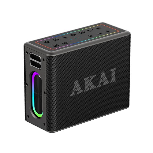 Akai AKAI ABTSW-120 Αδιάβροχο Φορητό Ηχείο Bluetooth με 2 Ασύρματα Μικρόφωνα, TWS, 80W