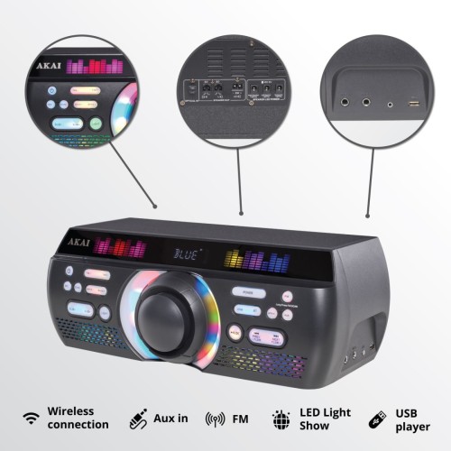 Akai AKAI Trinitone Sound Fusion System 3.1 Ηχοσύστημα Home Entertainment με Bluetooth 5.0, 180W RMS