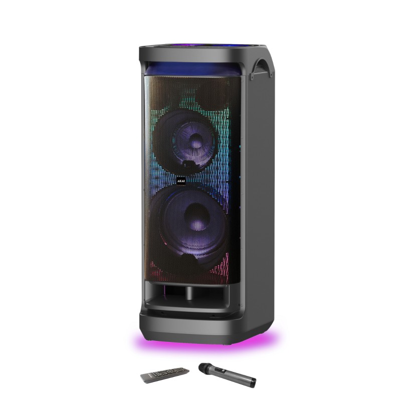 Akai AKAI DJ-Y9L Φορητό Party Speaker με Bluetooth & DiscoBall Lights, 600W RMS, 12″ Subwoofer