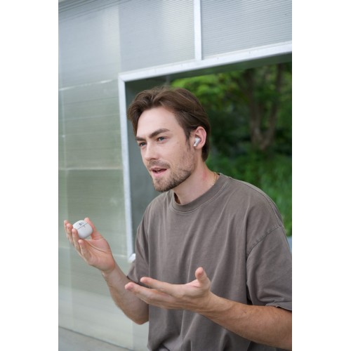 AGM AGM Buds 5 – Ακουστικά Bluetooth 5.4 με 13mm Dual Speakers, ANC/ENC & Touch Control, IPX4, Μπεζ