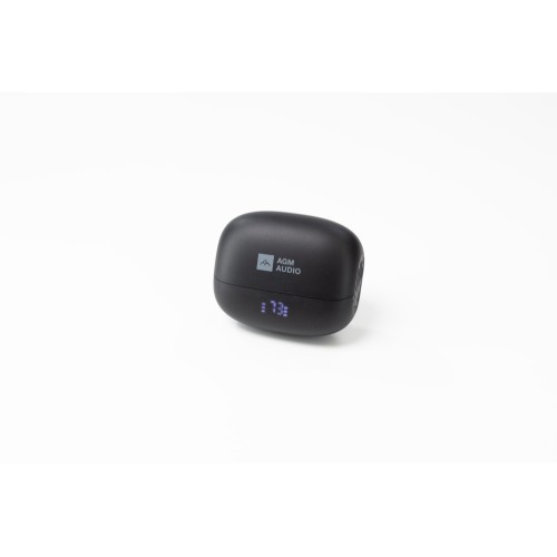 AGM AGM Open Buds 1 – Open-Ear Ακουστικά Bluetooth 5.4 με ANC & LED Display, IPX4, Μαύρο