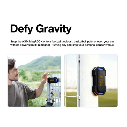 AGM AGM Mag Rock – Μαγνητικό Αδιάβροχο Ηχείο Bluetooth 8W με RGB Φωτισμό (IPX7)