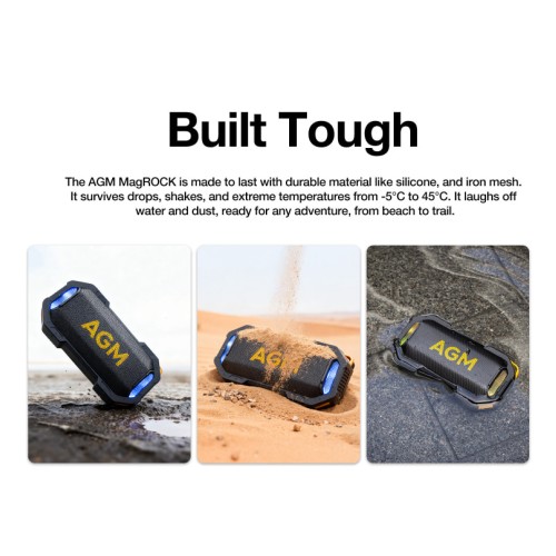 AGM AGM Mag Rock – Μαγνητικό Αδιάβροχο Ηχείο Bluetooth 8W με RGB Φωτισμό (IPX7)