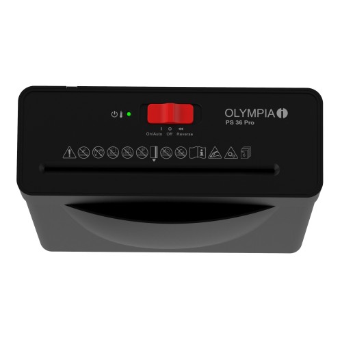 Olympia Olympia PS 36 Pro (2721) – Καταστροφέας Εγγράφων για 6 Φύλλα με Κάδο 8,1L, Μαύρος