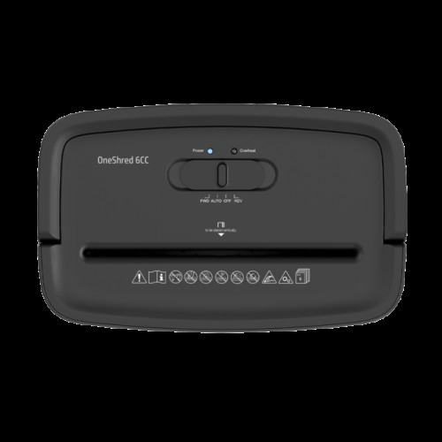 HP HP OneShred 6CC (2800) – Καταστροφέας Εγγράφων P-4 Σταυρωτής Κοπής για 6 Φύλλα με Κάδο 14L (Μαύρος, 230W)