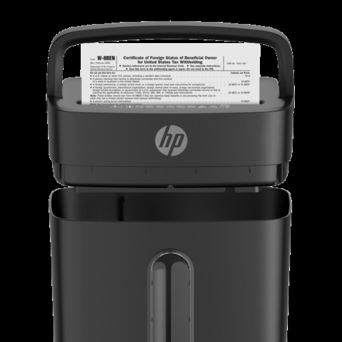HP HP OneShred 6CC (2800) – Καταστροφέας Εγγράφων P-4 Σταυρωτής Κοπής για 6 Φύλλα με Κάδο 14L (Μαύρος, 230W)