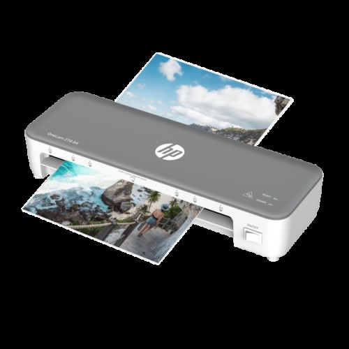 HP HP OneLam 270 A4 (3167) – Πλαστικοποιητής A4 270mm/min για Θερμή Πλαστικοποίηση με Φύλλα 80–125 micron (Γκρι/Λευκός)