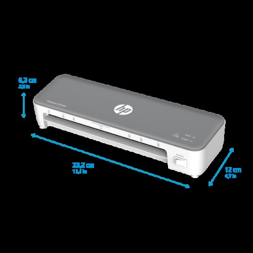HP HP OneLam 270 A4 (3167) – Πλαστικοποιητής A4 270mm/min για Θερμή Πλαστικοποίηση με Φύλλα 80–125 micron (Γκρι/Λευκός)