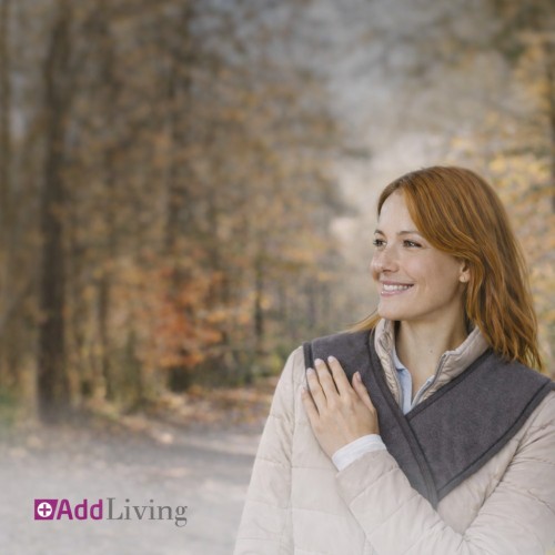 AddLiving AddLiving 3252 – Ασύρματο Θερμαινόμενο Μαξιλάρι για Αυχένα & Ώμους με Powerbank 5000mAh (Γκρι)