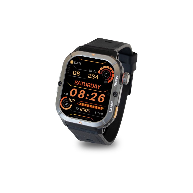 AGM AGM Legion 3 – Rugged Smartwatch AMOLED 1.95” με 5ATM/IP68 (50m), Bluetooth Κλήσεις & Φακό LED (500mAh)