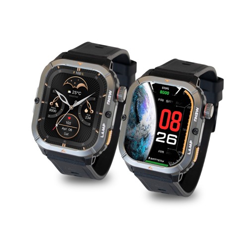 AGM AGM Legion 3 – Rugged Smartwatch AMOLED 1.95” με 5ATM/IP68 (50m), Bluetooth Κλήσεις & Φακό LED (500mAh)
