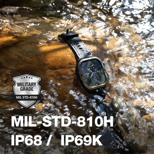 AGM AGM Legion 3 – Rugged Smartwatch AMOLED 1.95” με 5ATM/IP68 (50m), Bluetooth Κλήσεις & Φακό LED (500mAh)