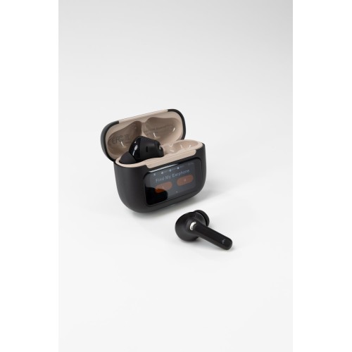 AGM AGM Buds 9 – Ακουστικά Bluetooth 5.4 με ANC έως -25dB & Smart Θήκη με Οθόνη Αφής, IPX4, Μαύρο