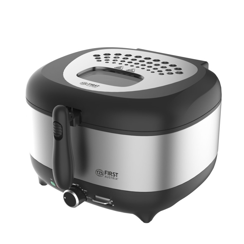 First Austria First Austria FA-5058-4 – Φριτέζα 3,5L 1800W με Παράθυρο Ελέγχου & αφαιρούμενο δοχείο λαδιού (Μαύρη/Inox)
