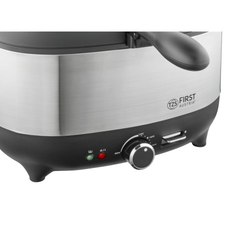 First Austria First Austria FA-5058-4 – Φριτέζα 3,5L 1800W με Παράθυρο Ελέγχου & αφαιρούμενο δοχείο λαδιού (Μαύρη/Inox)