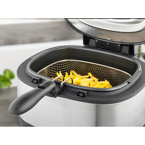 First Austria First Austria FA-5058-4 – Φριτέζα 3,5L 1800W με Παράθυρο Ελέγχου & αφαιρούμενο δοχείο λαδιού (Μαύρη/Inox)
