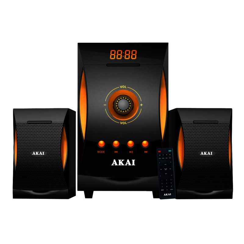 Akai Akai SS032A-3515 – Ηχοσύστημα 2.1 Καναλιών με Subwoofer, Bluetooth, FM & USB/SD (38W RMS) με Τηλεχειριστήριο