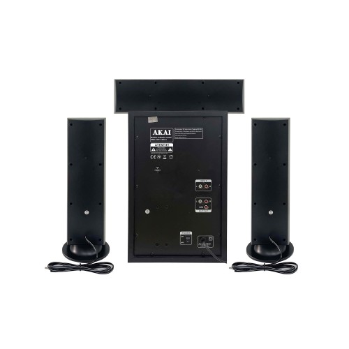 Akai Akai SS028A-3208C – Ηχοσύστημα 3.1 Καναλιών με Subwoofer, Bluetooth 5.0, FM & USB (PMPO 140W)