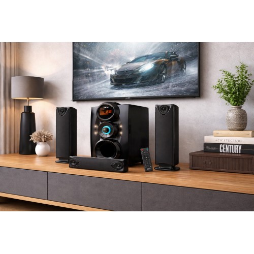 Akai Akai SS028A-3208C – Ηχοσύστημα 3.1 Καναλιών με Subwoofer, Bluetooth 5.0, FM & USB (PMPO 140W)
