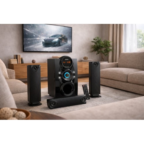 Akai Akai SS028A-3208C – Ηχοσύστημα 3.1 Καναλιών με Subwoofer, Bluetooth 5.0, FM & USB (PMPO 140W)