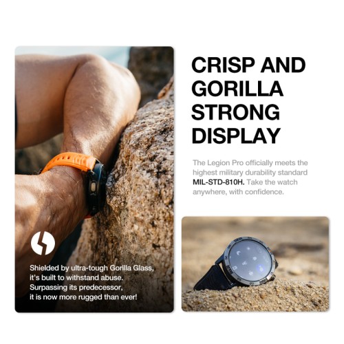 AGM Agm Λουράκι Μαύρο για Legion Pro Smartwatch 22mm