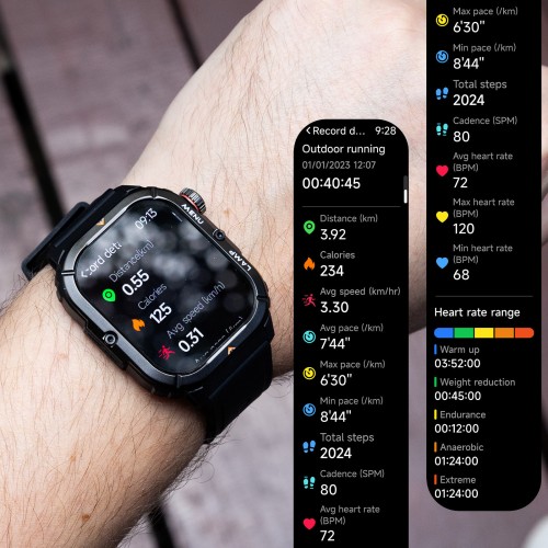 AGM Agm Λουράκι Μαύρο για Legion 3 Smartwatch 22mm