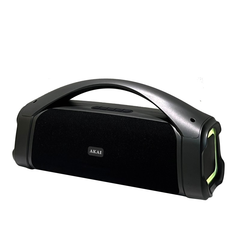 Akai Akai ABTS-09 – Μαύρο Φορητό Ηχείο 15W RMS με RGB LED, Bluetooth 5.1, FM & USB/TF (1500mAh)