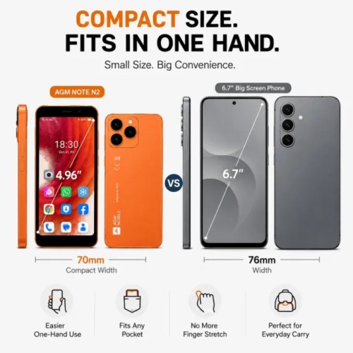 AGM Smart Mobile N2 4.96 Πορτοκαλί