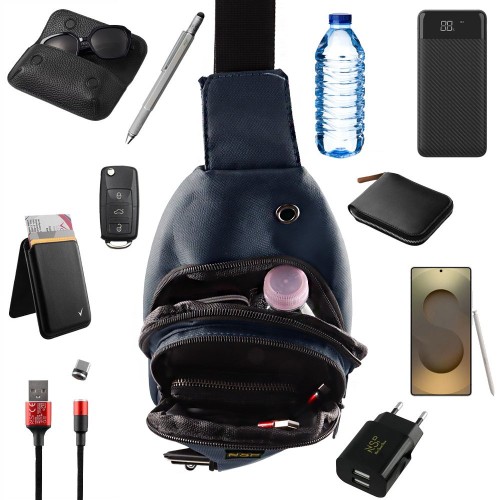 NSP  Nsp N122 Τσαντάκι Ώμου Crossbody Αδιάβροχο 5.7L (Μπλε) (8387814)