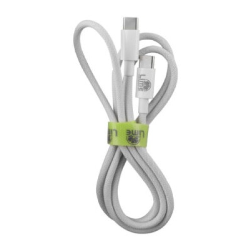 Lime Lime LBCC02 Ανθεκτικό Πλεκτό Καλώδιο USB-C σε USB-C 120W, 1m Λευκό (8386664)