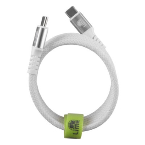 Lime Lime LBMCC03 Ανθεκτικό Μαγνητικό Πλεκτό Καλώδιο USB-C σε USB-C 120W, 1,2m Λευκό (8387333)