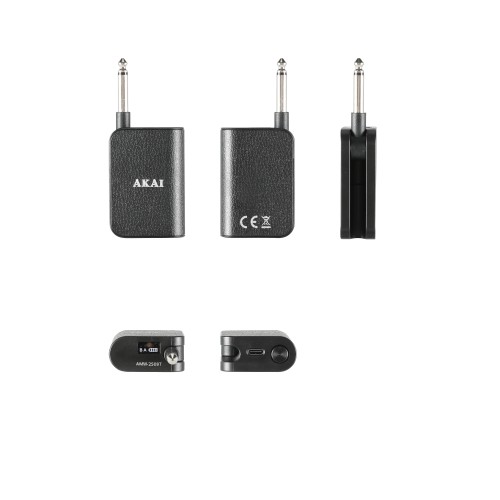 Akai Akai AMW-250BT Ασύρματο Μικρόφωνο Χειρός με Δέκτη, 2.4GHz (Ασημί/Μαύρο)