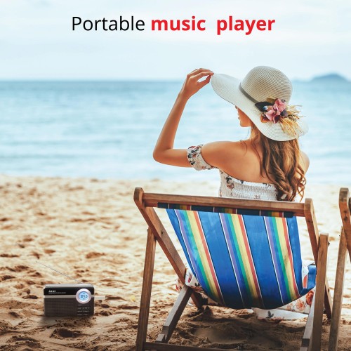 Akai Akai PR006A-472U – Φορητό Ραδιόφωνο FM με USB/SD, LCD Οθόνη & Ξυπνητήρι