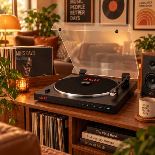 Akai Akai TTA-100 Πλήρως Αυτόματο Στερεοφωνικό Πικάπ με Bluetooth (Μαύρο)
