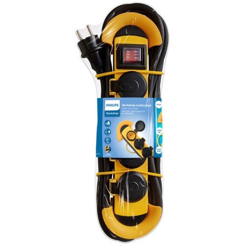 Philips Πολύπριζο 4 θέσεων SPN5140YB/GRS (1135100-0001)