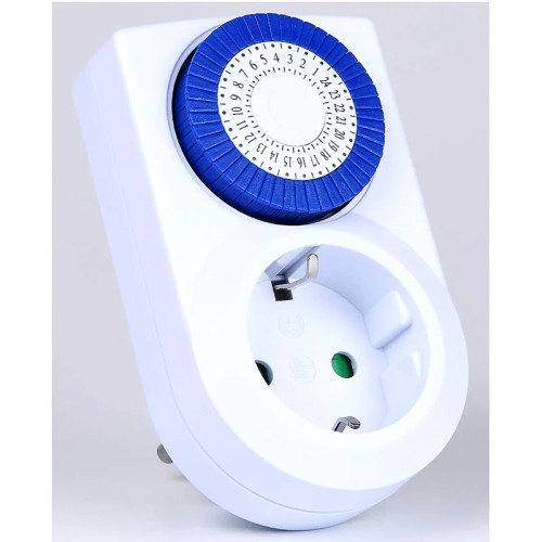 Heitech Heitech 04003635 Ημερήσιος Χρονοδιακόπτης Πρίζας Mini 24h (48 ρυθμίσεις) 3500W