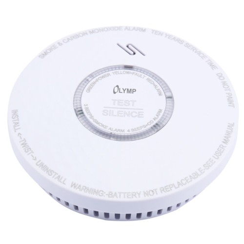 Olympia Αυτόνομος Ανιχνευτής Μονοξειδίου Ανθρακα και Καπνού RC 200 (110678-0004) με Συναγερμό και LED
