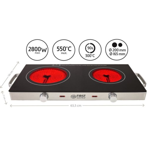 First Austria Διπλή Υπέρυθρη Κεραμική Εστία FA-5096-7 (199194-0015)