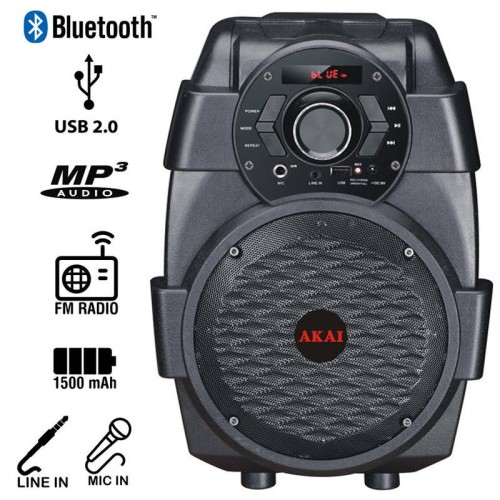 Akai Φορητό Ηχείο ABTS-806 Bluetooth & Karaoke