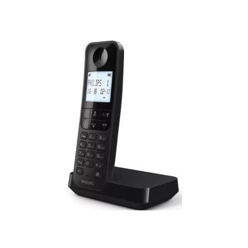 Philips Ασύρματο Τηλέφωνο D2701B/GRS (115087-0025) Μαύρο