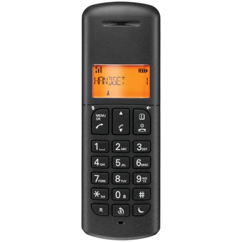 Motorola Motorola E221 Μαύρο Ασύρματο τηλέφωνο με φωτιζόμενη οθόνη, call block, Do Not Disturb και 50 μνήμες