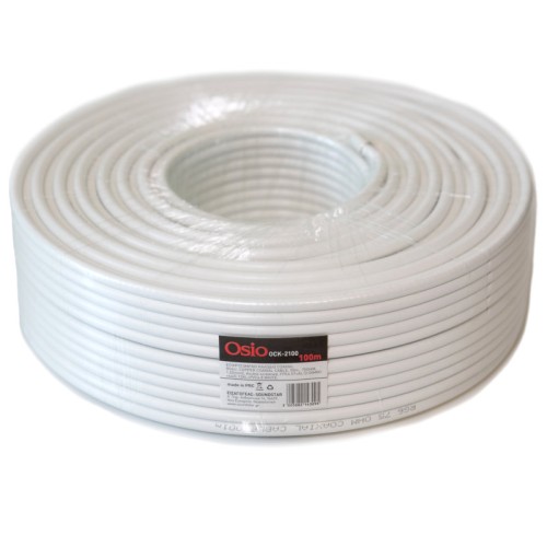 Osio Καλώδιο κεραίας OCK-2100 ομοαξονικό 100M 75Ω