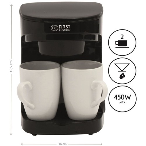 First Austria Καφετιέρα φίλτρου FA-5453-4 2 φλυτζανιών 450 W