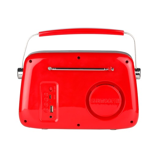 Osio Ραδιόφωνο Φορητό OPR-3040R με Bluetooth Κόκκινο Ρετρό